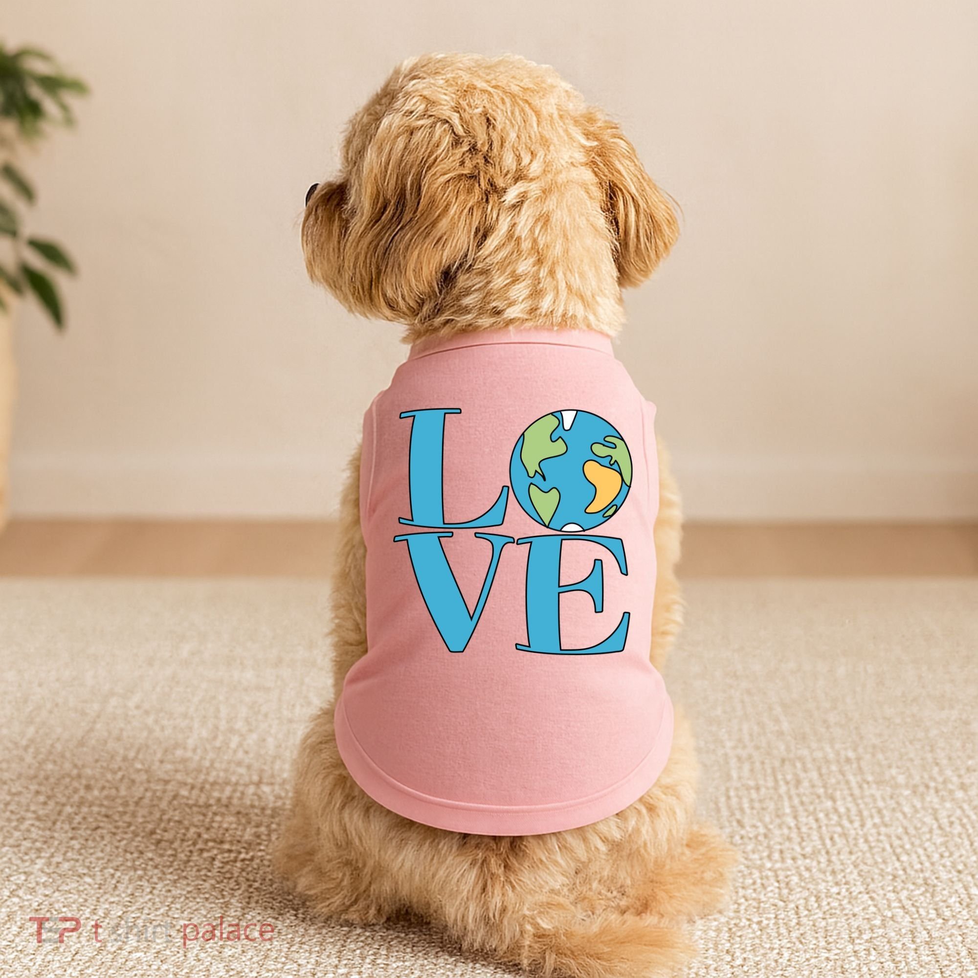 Love Earth Earth Day Simple Letter Box Doggie Tank