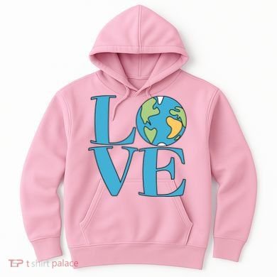 Love Earth Earth Day Simple Letter Box Hoodie