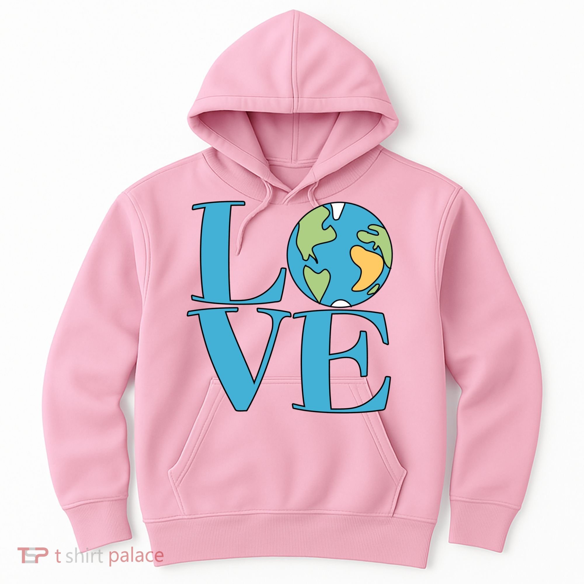 Love Earth Earth Day Simple Letter Box Hoodie