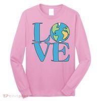 Love Earth Earth Day Simple Letter Box Long Sleeve Shirt thumb 0
