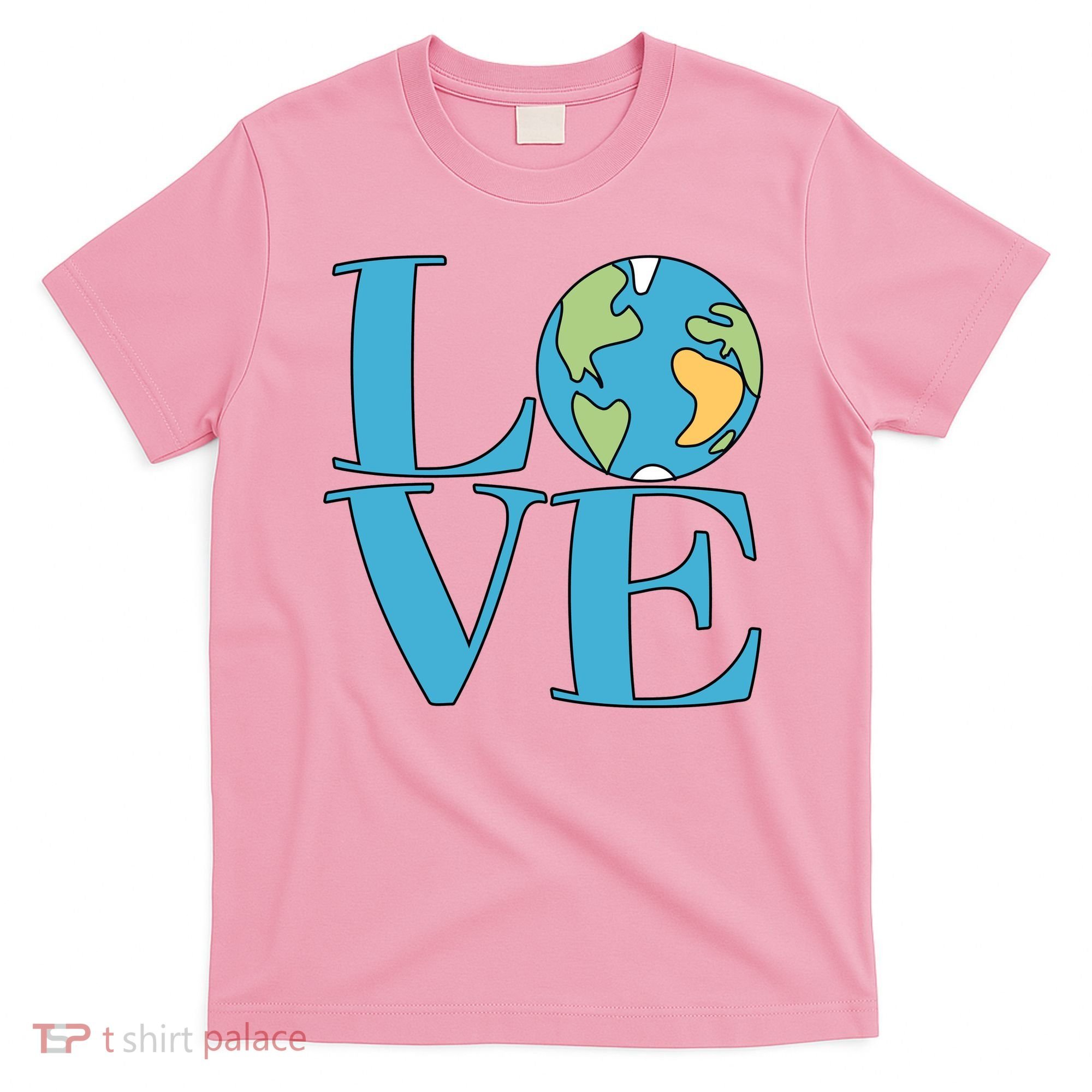 Love Earth Earth Day Simple Letter Box T-Shirt