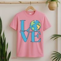 Love Earth Earth Day Simple Letter Box T-Shirt thumb 2