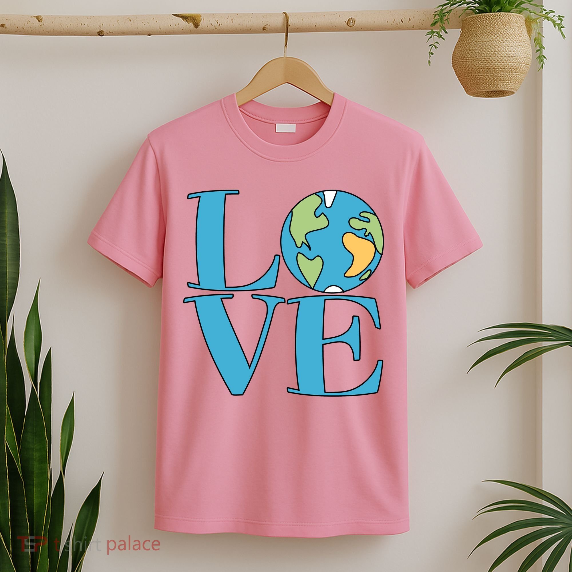 Love Earth Earth Day Simple Letter Box T-Shirt