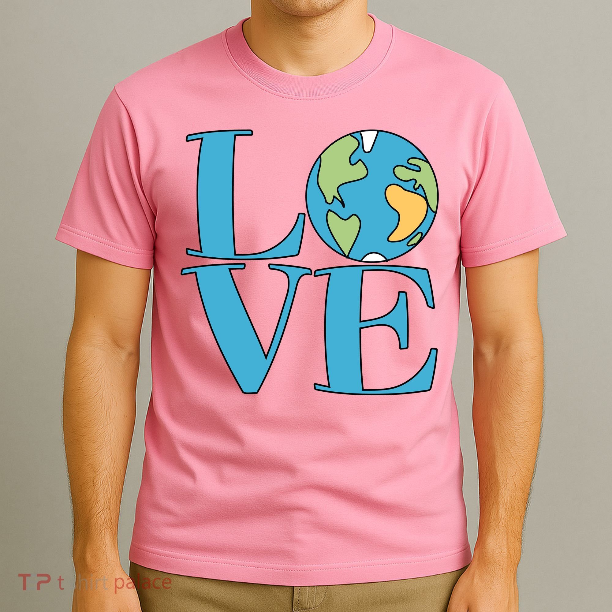 Love Earth Earth Day Simple Letter Box T-Shirt