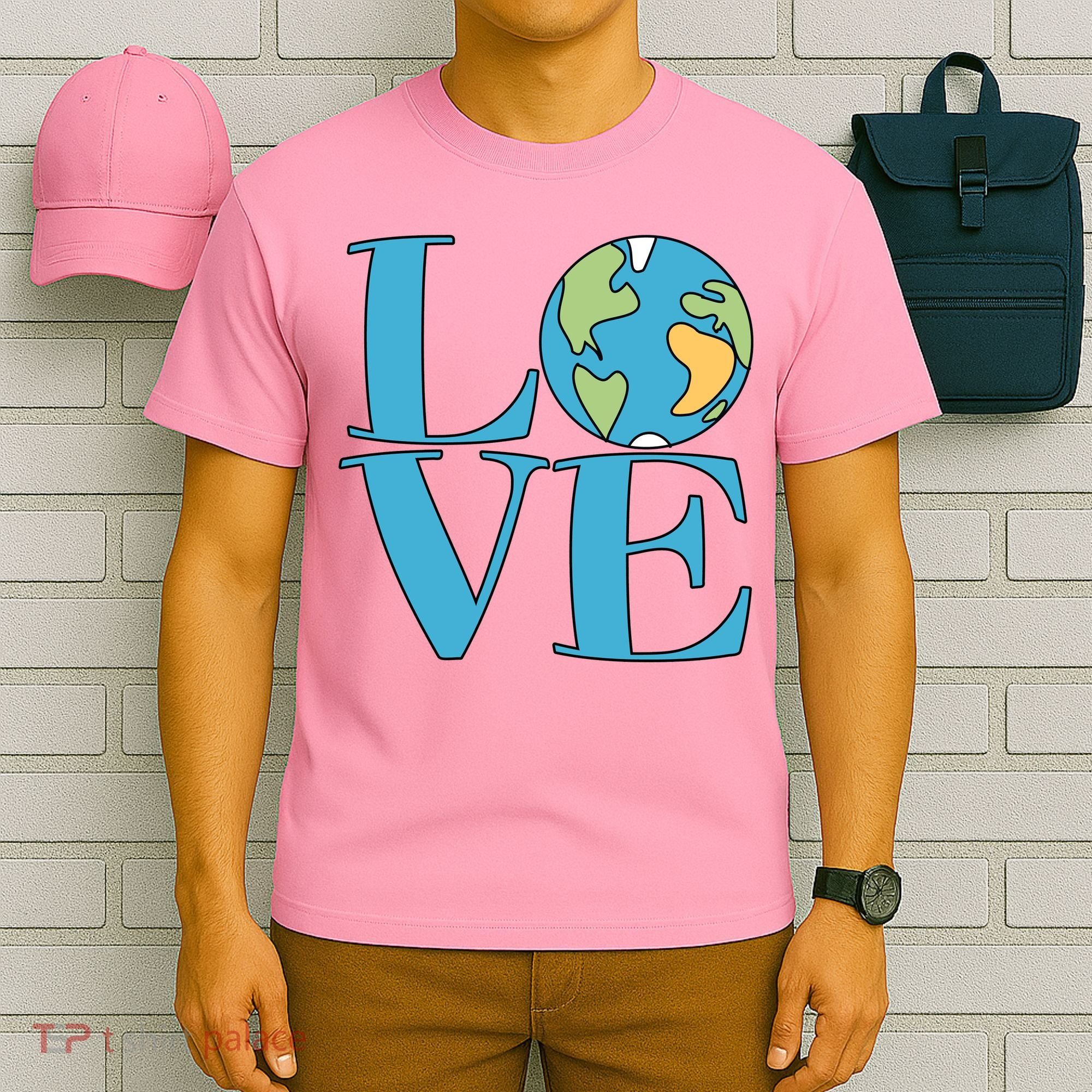 Love Earth Earth Day Simple Letter Box T-Shirt