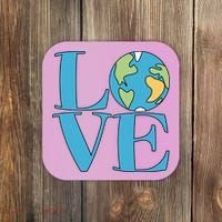 Love Earth Earth Day Simple Letter Box Coaster thumb 0