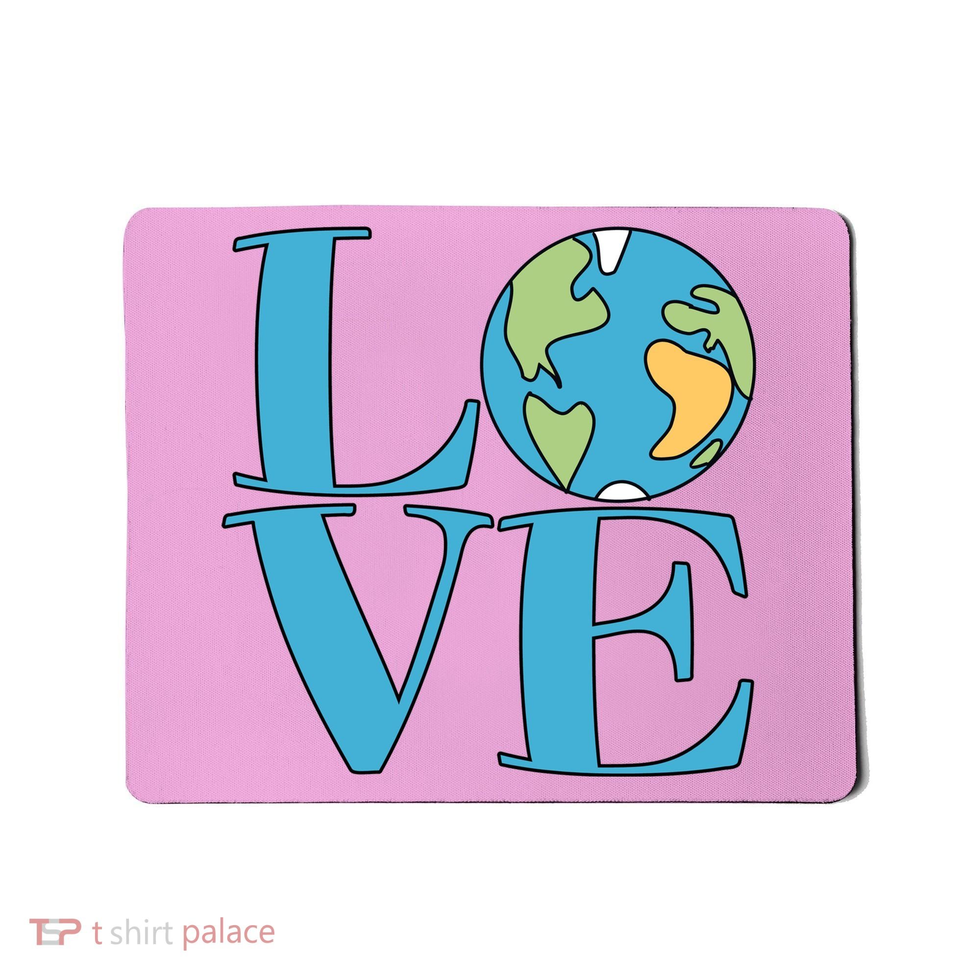 Love Earth Earth Day Simple Letter Box Mousepad