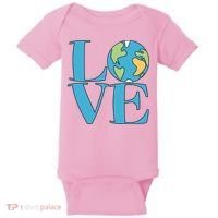 Love Earth Earth Day Simple Letter Box Baby Bodysuit thumb 0