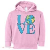 Love Earth Earth Day Simple Letter Box Toddler Hoodie thumb 0