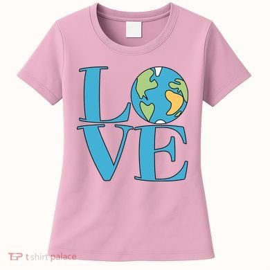 Love Earth Earth Day Simple Letter Box Women's T-Shirt