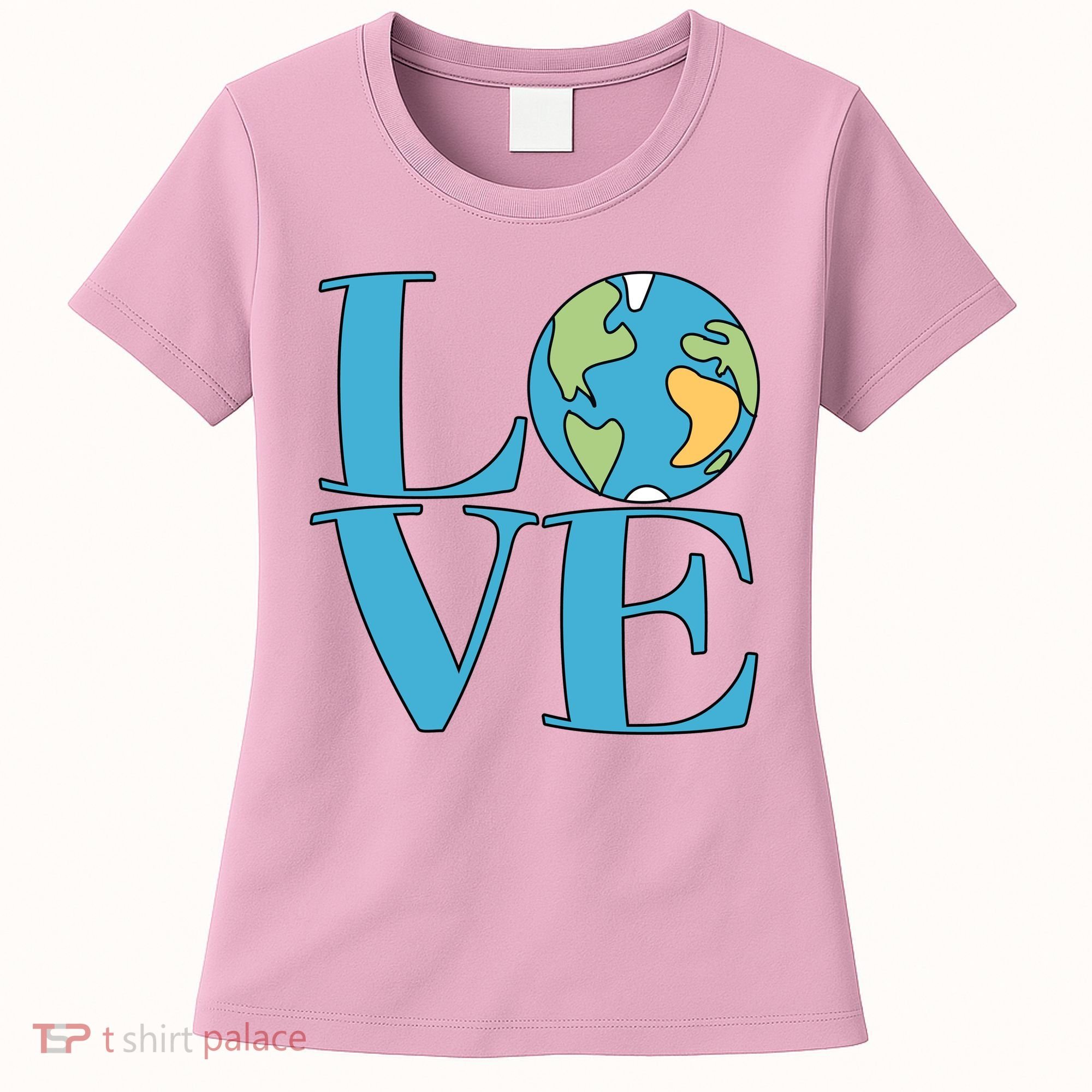 Love Earth Earth Day Simple Letter Box Women's T-Shirt