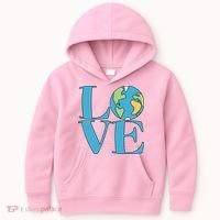 Love Earth Earth Day Simple Letter Box Kids Hoodie thumb 0