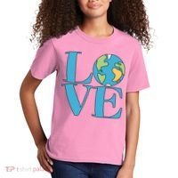 Love Earth Earth Day Simple Letter Box Kids T-Shirt thumb 2