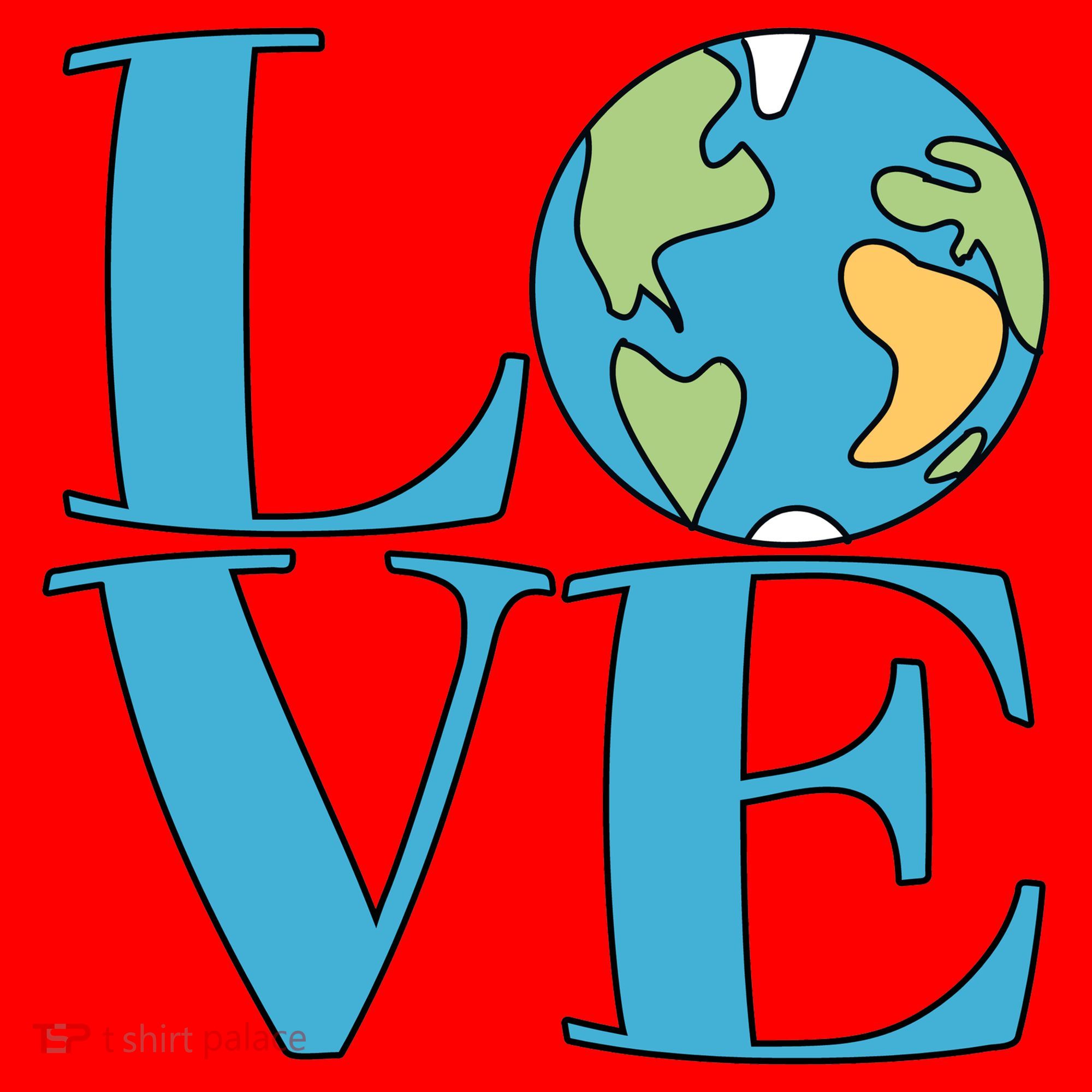 Love Earth Earth Day Simple Letter Box Santa Hat