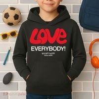 Love Everybody Except Nazis Fuck Nazis Kids Hoodie thumb 2