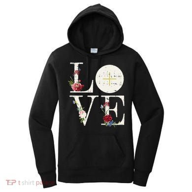 Love Eucharist First Holy Communion Christian Catholic Gift Women's Hoodie