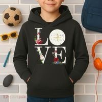 Love Eucharist First Holy Communion Christian Catholic Gift Kids Hoodie thumb 2