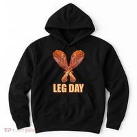Leg Day Funny Thanksgiving Turkey Hoodie thumb 0