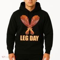 Leg Day Funny Thanksgiving Turkey Hoodie thumb 2