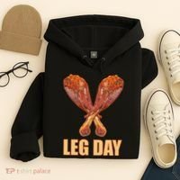 Leg Day Funny Thanksgiving Turkey Hoodie thumb 4