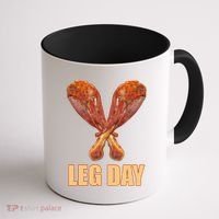 Leg Day Funny Thanksgiving Turkey Coffee Mug thumb 1