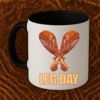 Leg Day Funny Thanksgiving Turkey Coffee Mug thumb 2