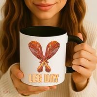 Leg Day Funny Thanksgiving Turkey Coffee Mug thumb 3
