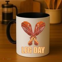 Leg Day Funny Thanksgiving Turkey Coffee Mug thumb 4
