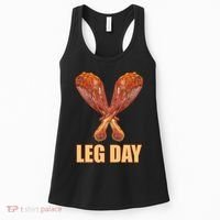 Leg Day Funny Thanksgiving Turkey Women's Tank Top thumb 0