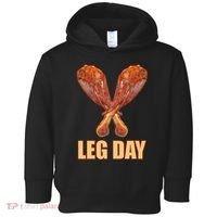 Leg Day Funny Thanksgiving Turkey Toddler Hoodie thumb 0