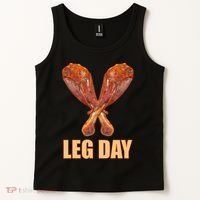 Leg Day Funny Thanksgiving Turkey Tank Top thumb 2