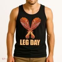 Leg Day Funny Thanksgiving Turkey Tank Top thumb 3