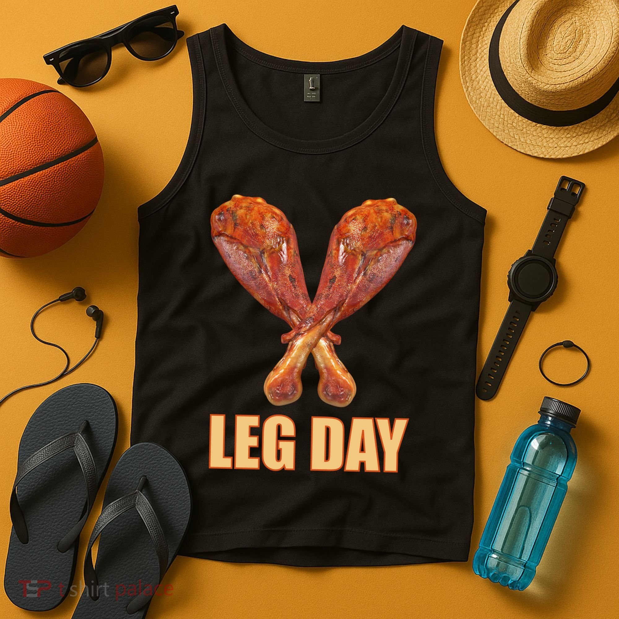 Leg Day Funny Thanksgiving Turkey Tank Top