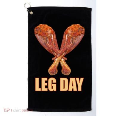 Leg Day Funny Thanksgiving Turkey Golf Towel