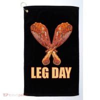 Leg Day Funny Thanksgiving Turkey Golf Towel thumb 0
