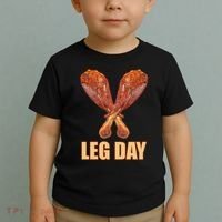 Leg Day Funny Thanksgiving Turkey Toddler T-Shirt thumb 2
