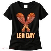 Leg Day Funny Thanksgiving Turkey Women's T-Shirt thumb 0
