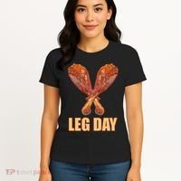Leg Day Funny Thanksgiving Turkey Women's T-Shirt thumb 4