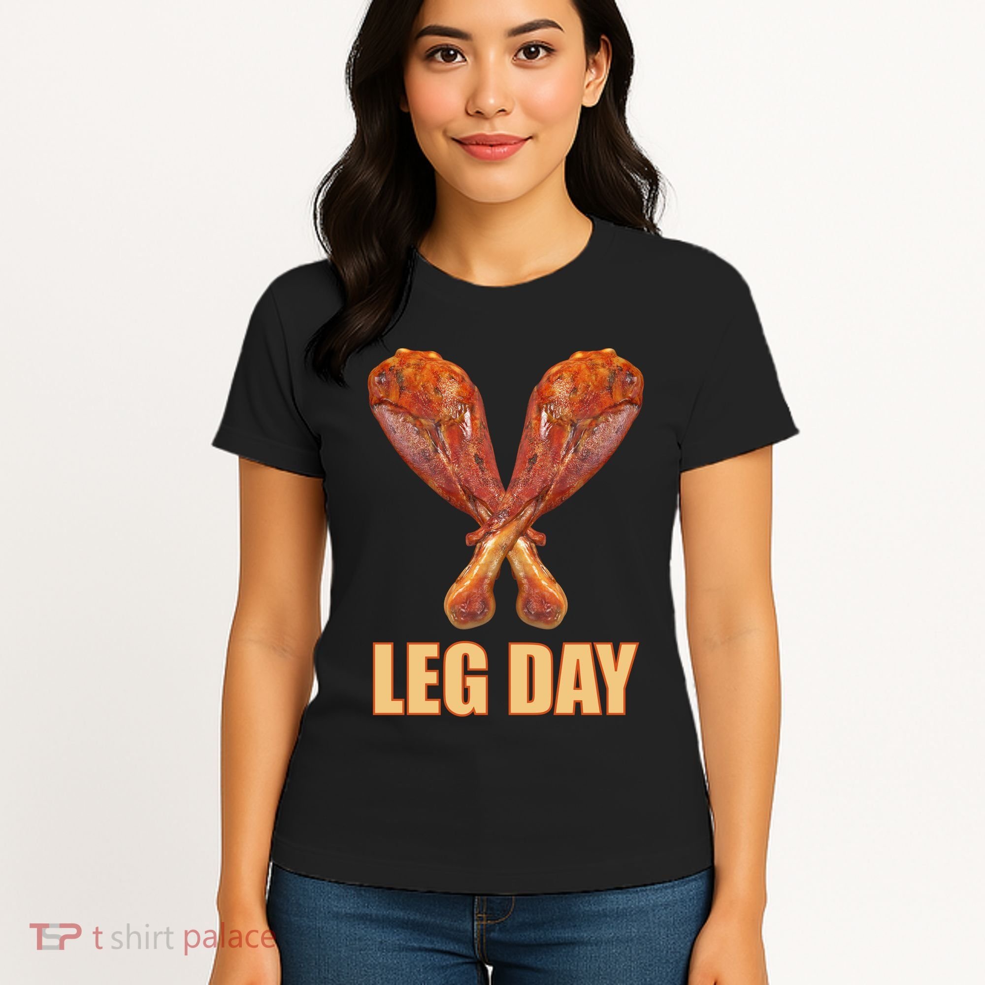 Leg Day Funny Thanksgiving Turkey Women's T-Shirt