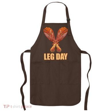 Leg Day Funny Thanksgiving Turkey Apron