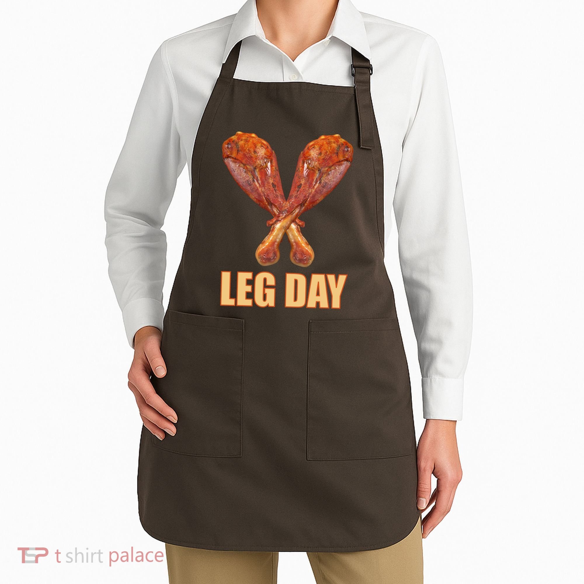 Leg Day Funny Thanksgiving Turkey Apron