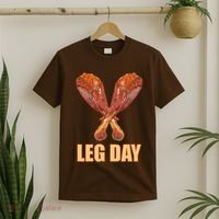 Leg Day Funny Thanksgiving Turkey T-Shirt thumb 2