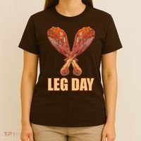 Leg Day Funny Thanksgiving Turkey T-Shirt thumb 4