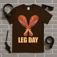Leg Day Funny Thanksgiving Turkey T-Shirt thumb 5