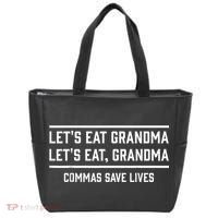 Let's Eat Grandma Commas Save Lives Funny  Tote Bag thumb 0