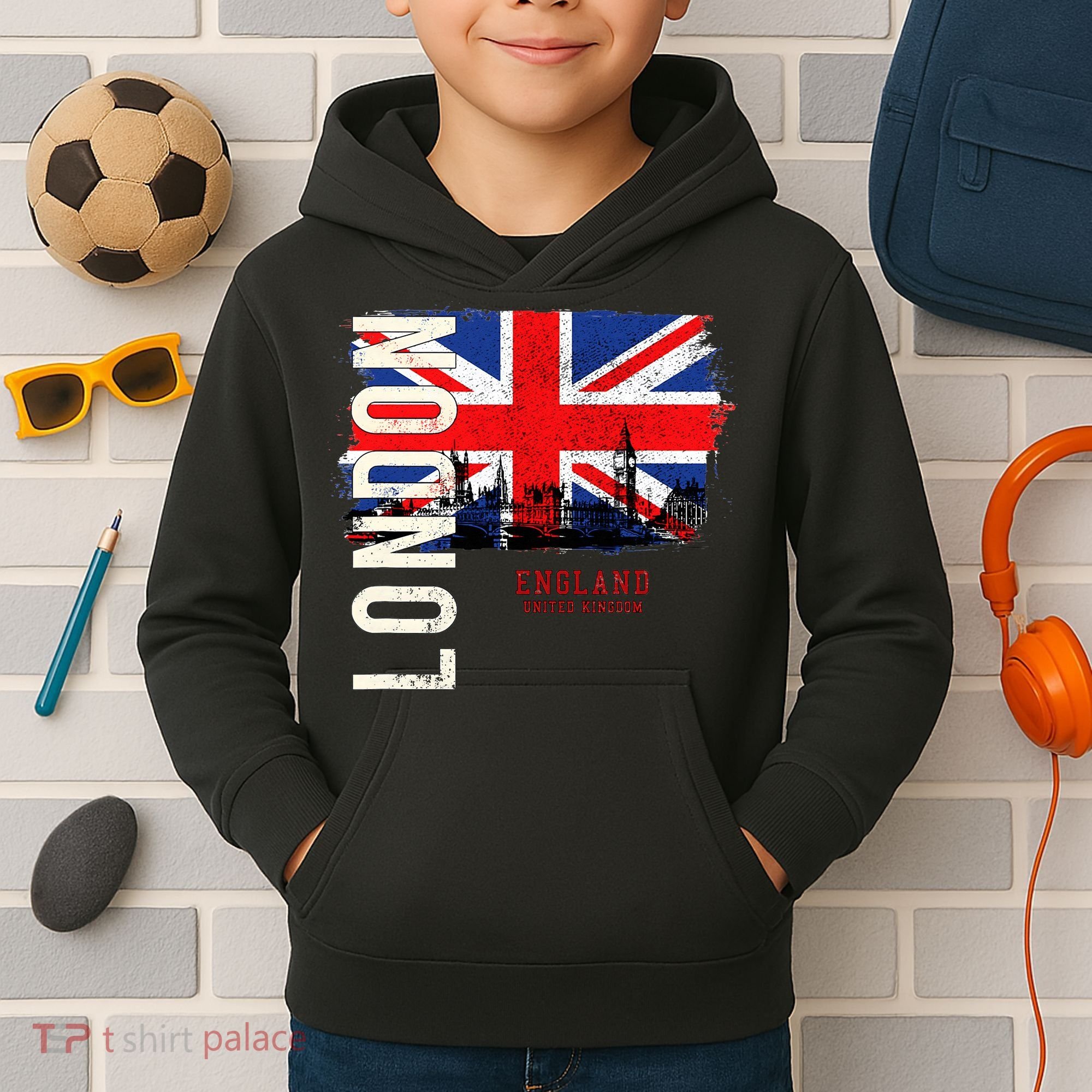 London England Great Britain Europe Kids Hoodie