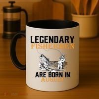 Legendary Fisherman Are Born In August Coffee Mug thumb 4