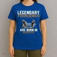 Legendary Fisherman Are Born In August T-Shirt thumb 4