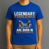 Legendary Fisherman Are Born In September  T-Shirt thumb 3