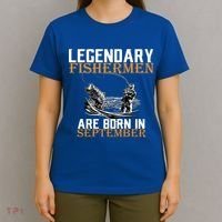 Legendary Fisherman Are Born In September  T-Shirt thumb 4